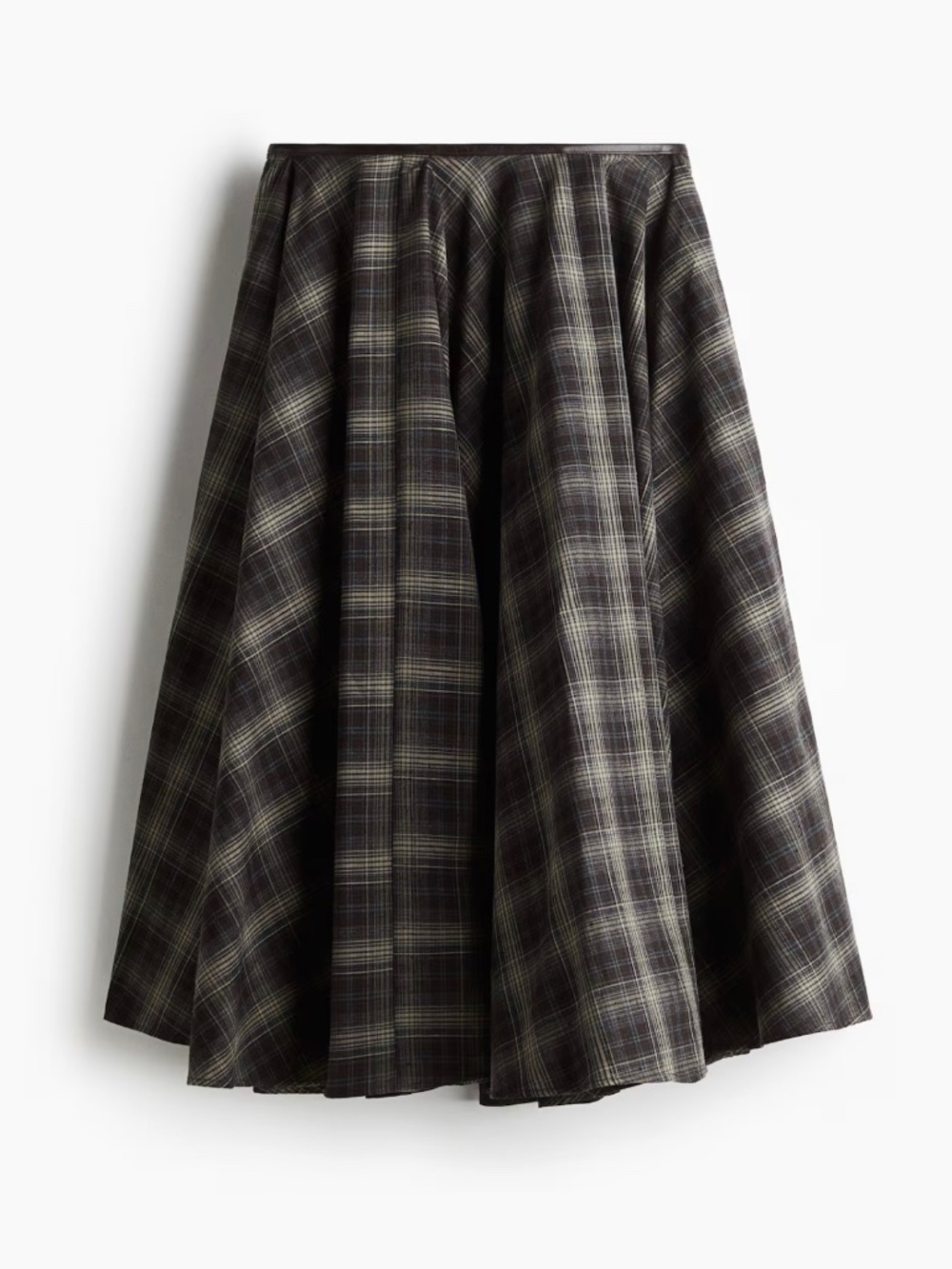 H&M Cotton plaid circle skirt